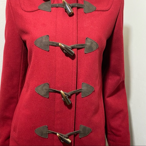 Gap Red Toggle Button Pea Coat - Picture 3 of 15